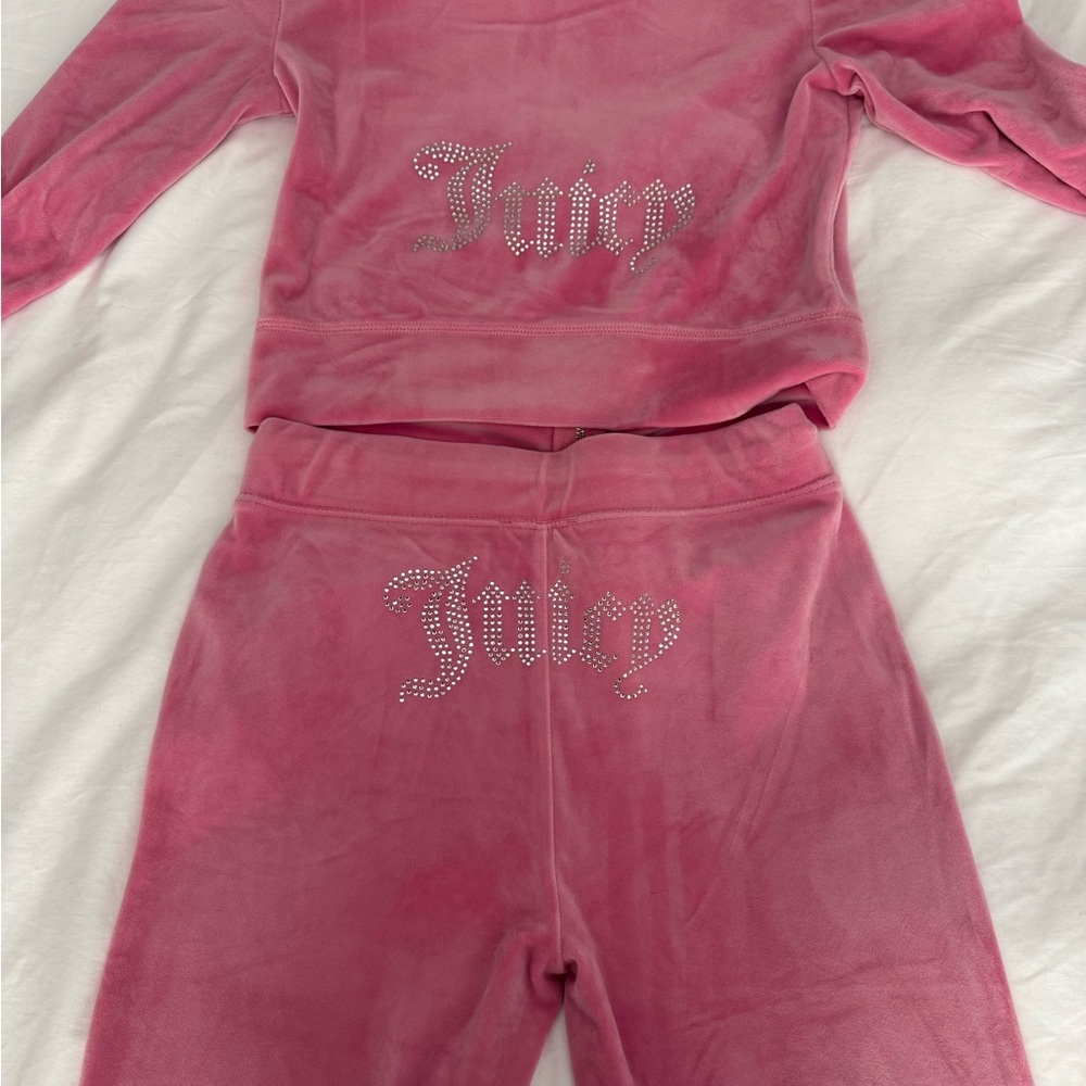 Juicy Couture Pink Velour Tracksuit w Joggers SMALL